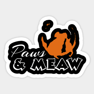 Paws and meaw Sticker